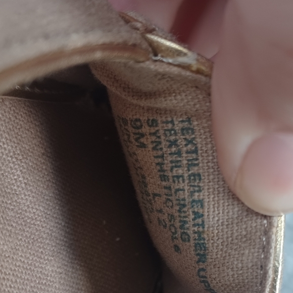 Tory Burch Dakota sneaker-Canvas/Metallic gold tan size 9 - Picture 8 of 10